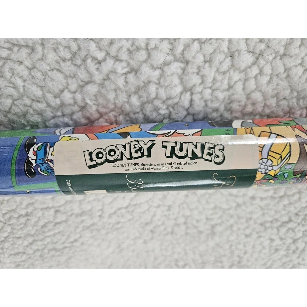 VTG The Finishing Touch Looney Tunes Gift Wrap Roll 24in - 35 Sq Ft New Sealed